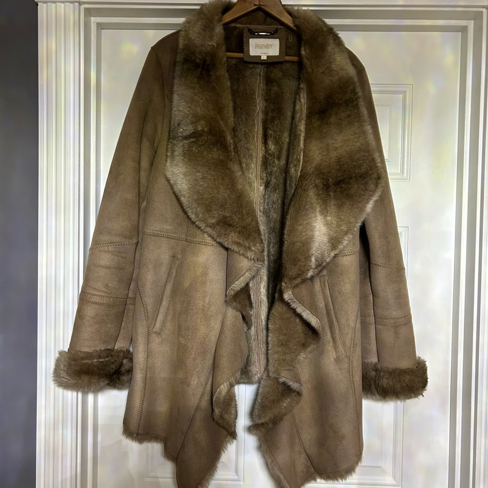 Luxuriously Soft Brown Faux Fur Women's Coat